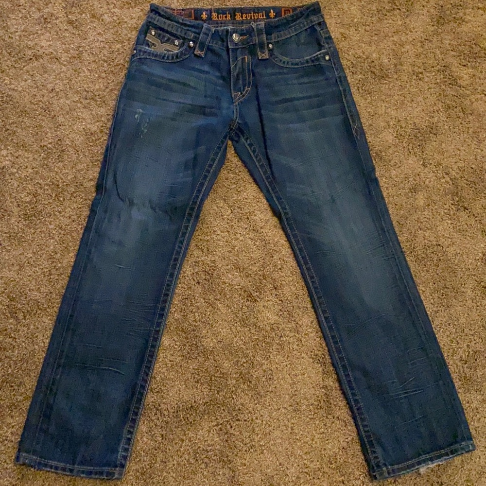 Used Rock Revival Distressed Jean